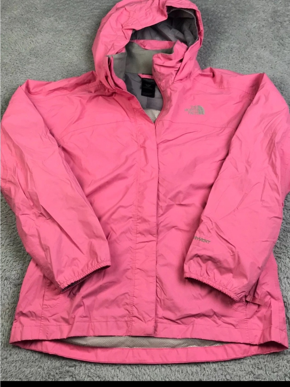 The North Face girls   Xl Pink Hooded Rain Jacket